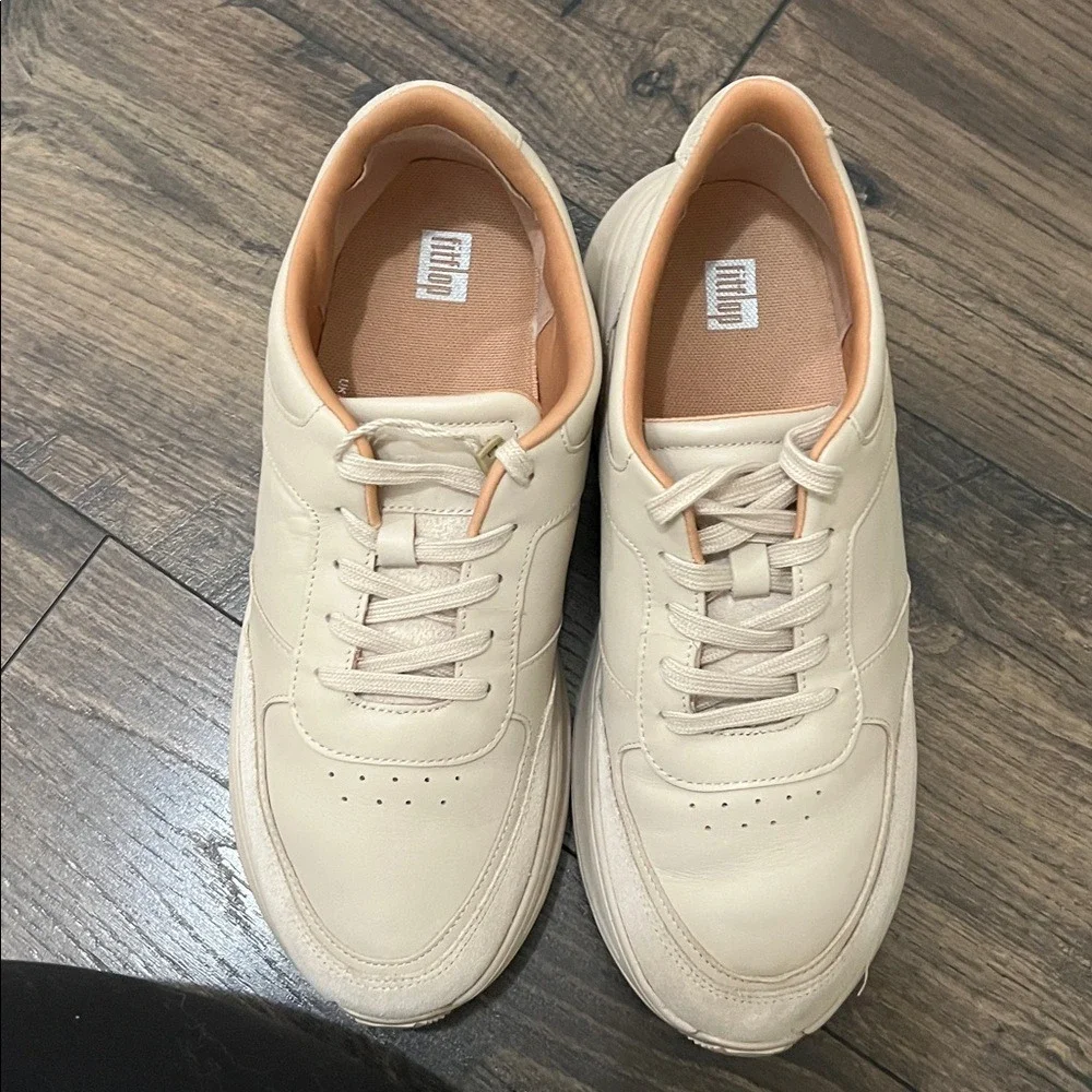 FitFlop F-Mode‎ Flatform Sneakers FR1-A20 Suede Leather Platform Shoes EUC US 9